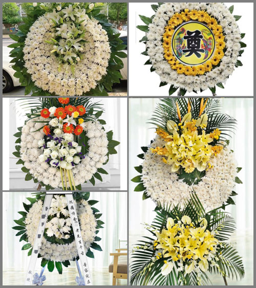 广东梅州市五华县转水镇新丰村花圈速递